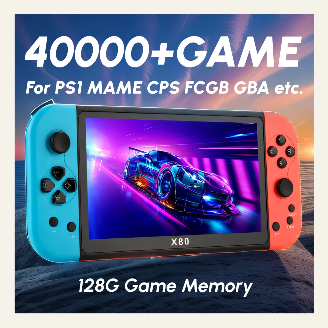 Gaming Console X80 - Experimente console portátil retrô gaming x80,