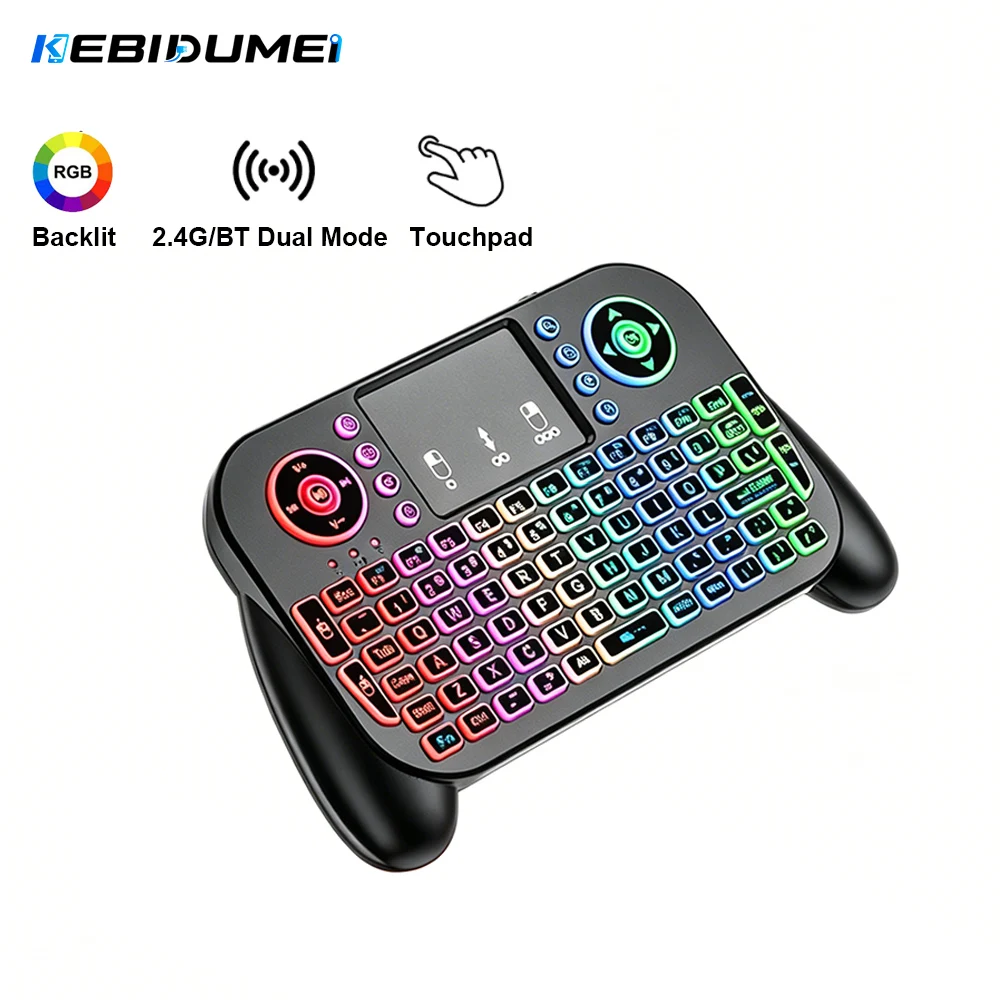 Gaming Console For Smart Tv - KEBIDUMEI Mini teclado retroiluminado RGB com