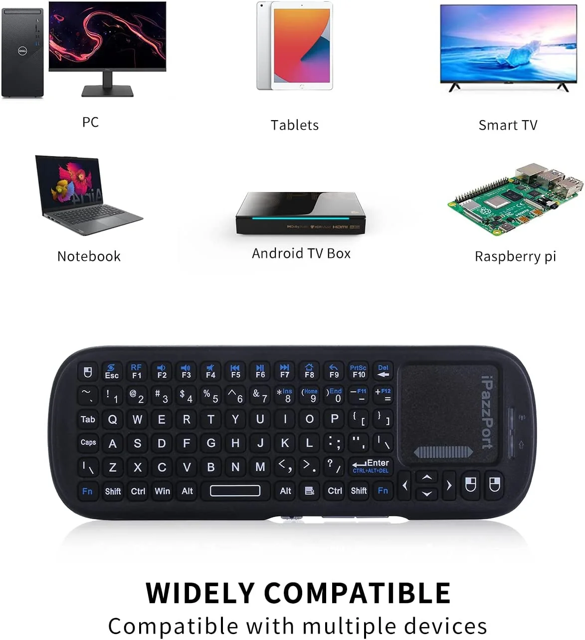 Teclado Mini Sem Fio IPazzPort - Gaming Console For Smart Tv avaliação e preço