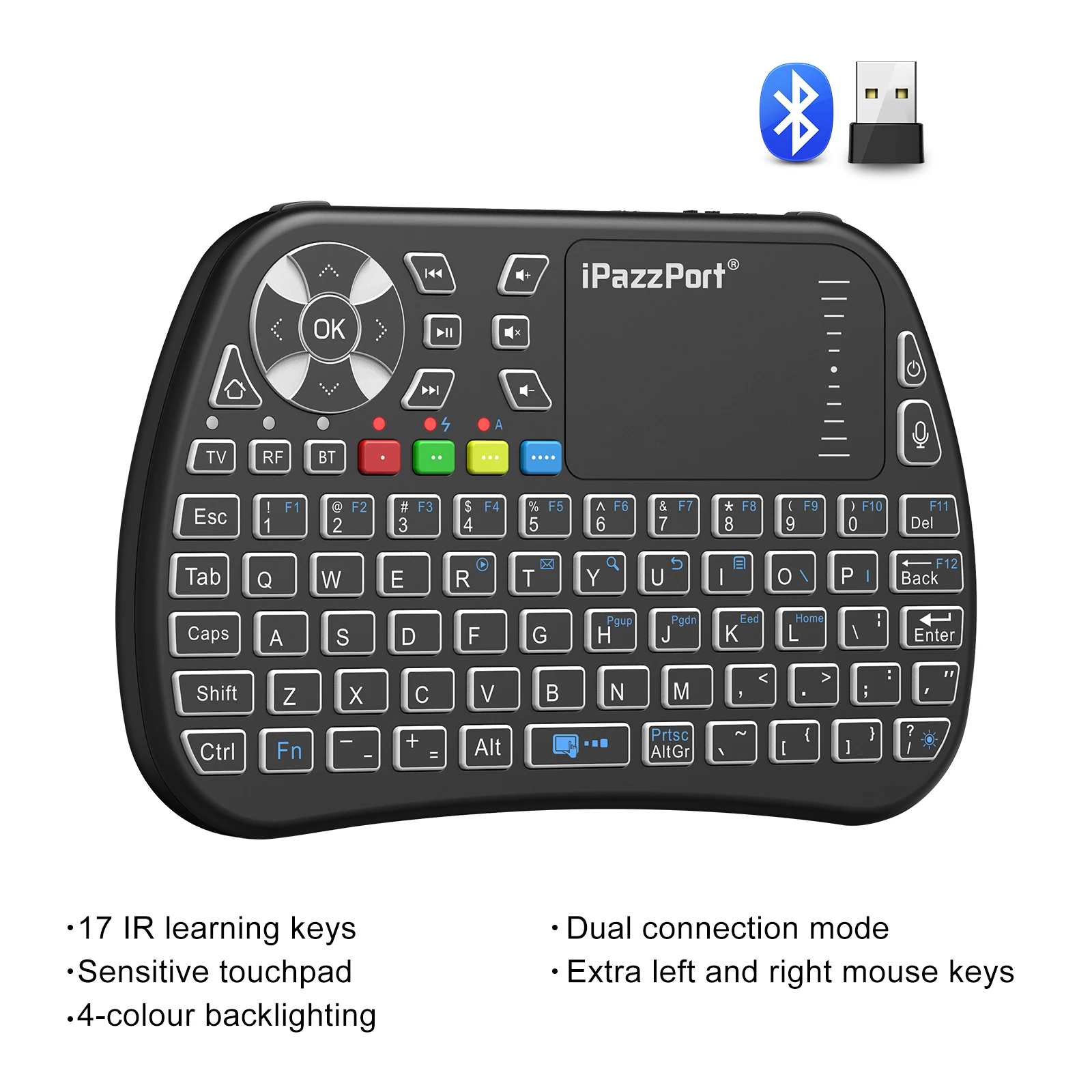 Mini teclado Bluetooth IPazzPo - Gaming Console For Smart Tv avaliação e preço